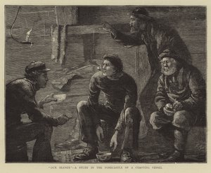 Onze zeelieden, een studie in het vooronder van een kustvaartuig